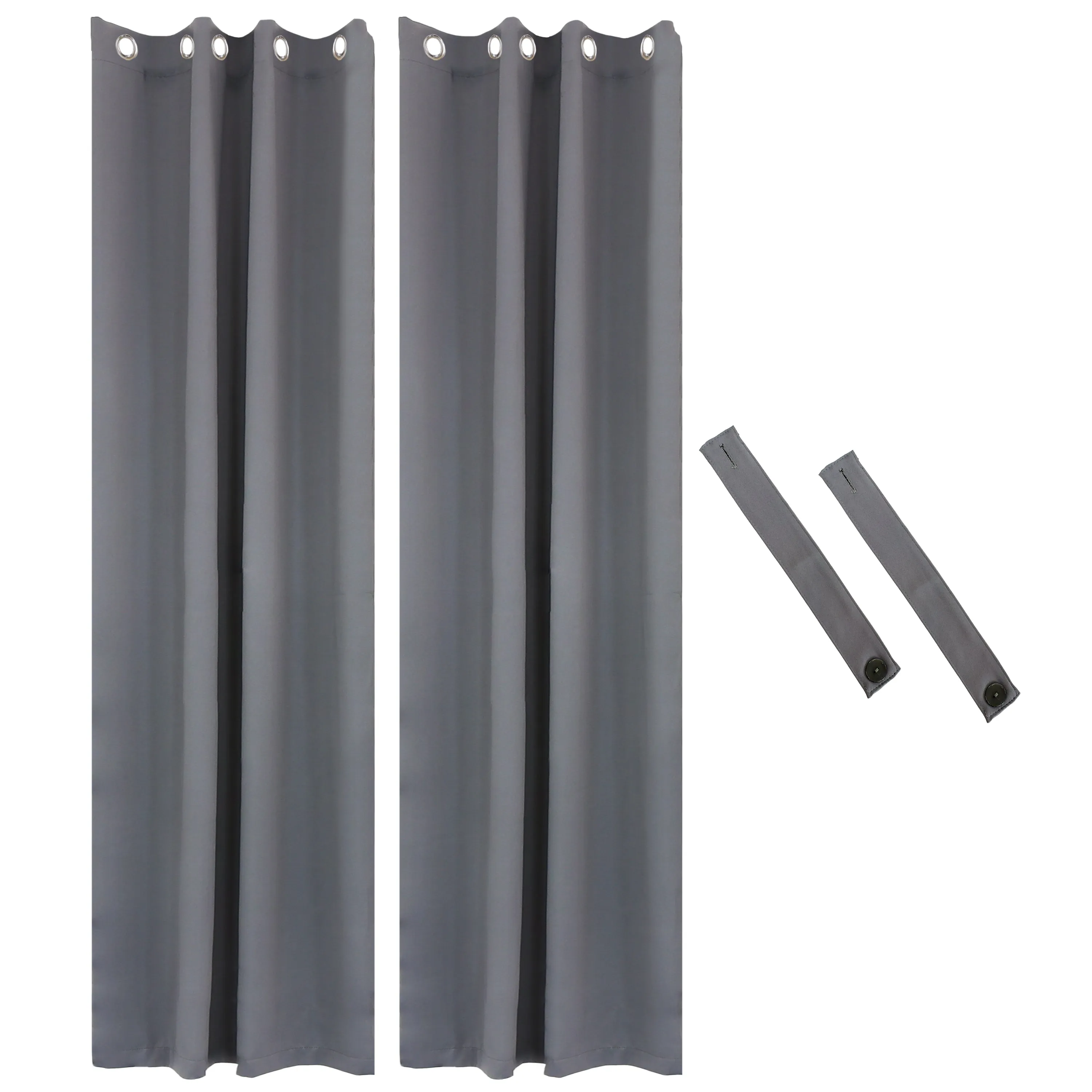 Sunnydaze Outdoor Blackout Curtain Panels with Grommet Top