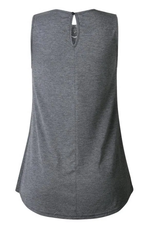 T-shirt With Round Collar Lace
