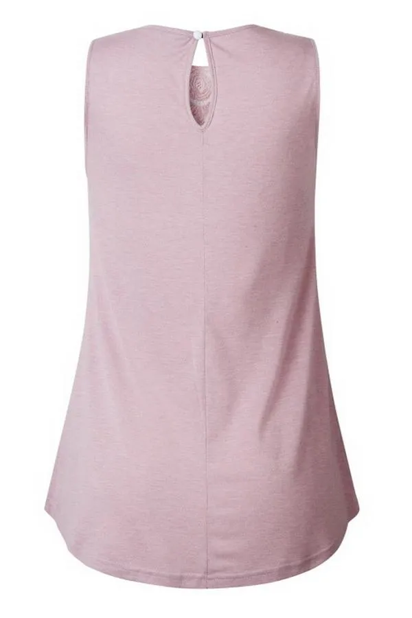 T-shirt With Round Collar Lace