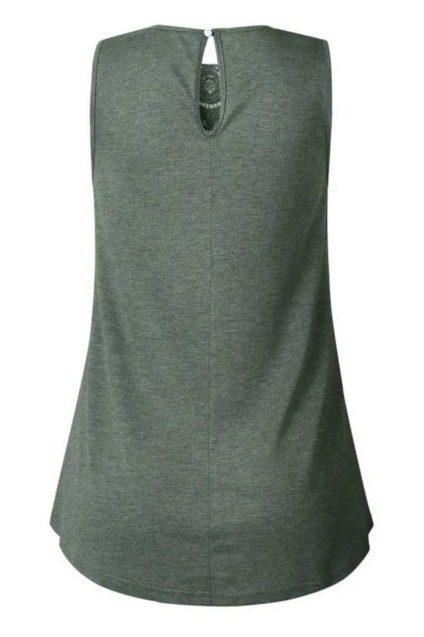 T-shirt With Round Collar Lace