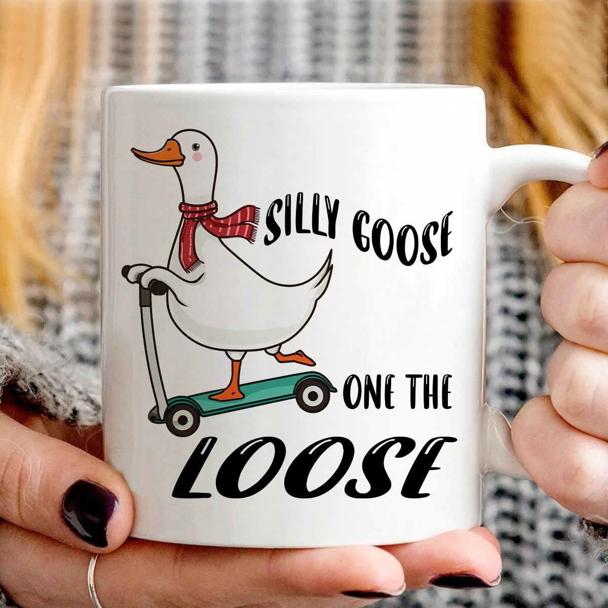 Teesdily | Funny Goose Shirt, Silly Goose On The Loose T-shirt, Meme Tshirt, Goose Sweatshirt Hoodie Mug, Meme Goose T-shirt, Goose Lover Gifts