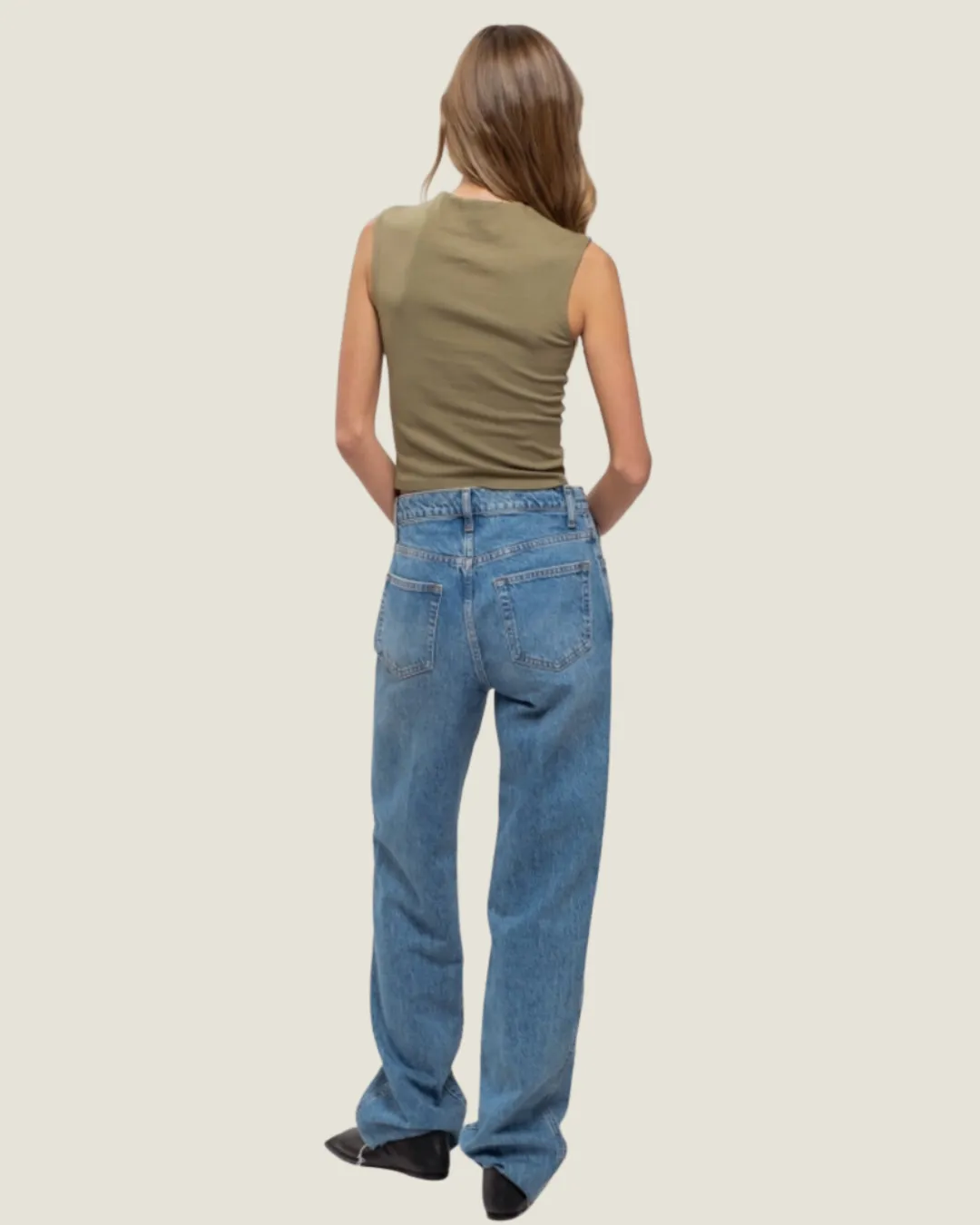 The Amelia: Mock Neck Sleeveless Cropped Top