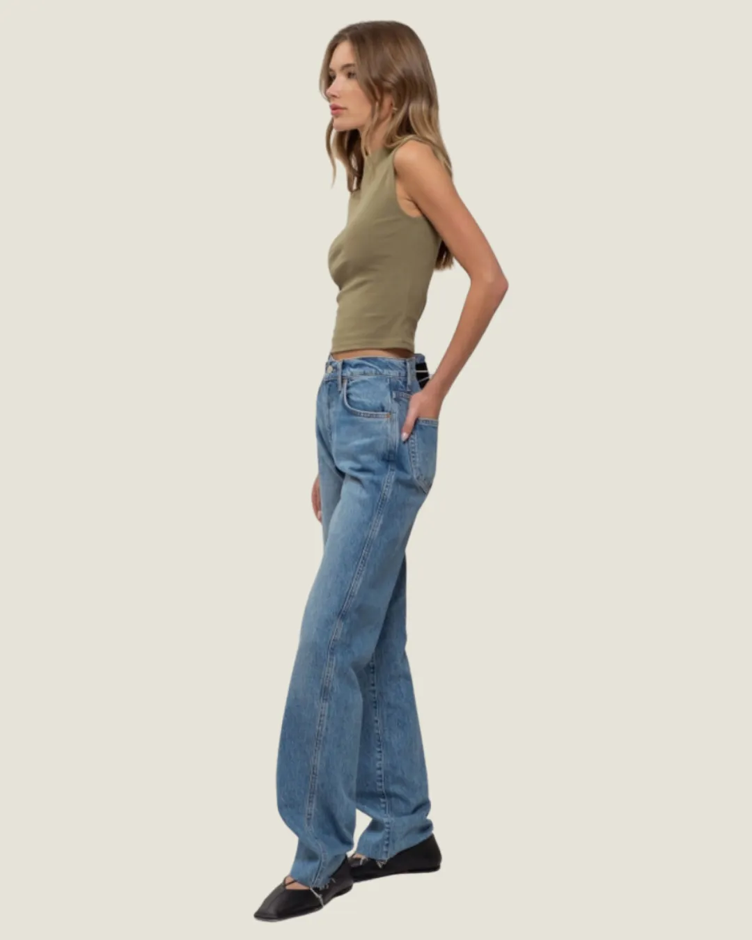 The Amelia: Mock Neck Sleeveless Cropped Top
