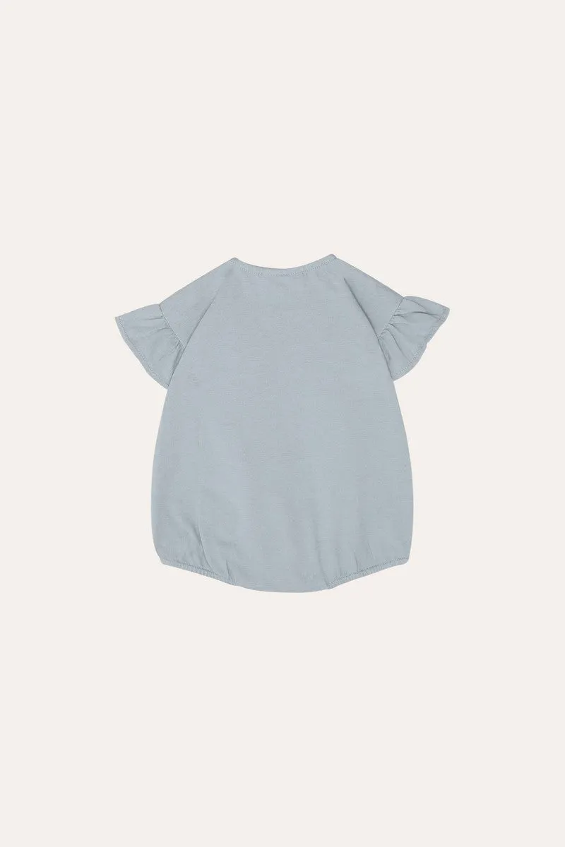 THE CAMPAMENTO BLUE LOVE IS IN THE AIR ROMPER