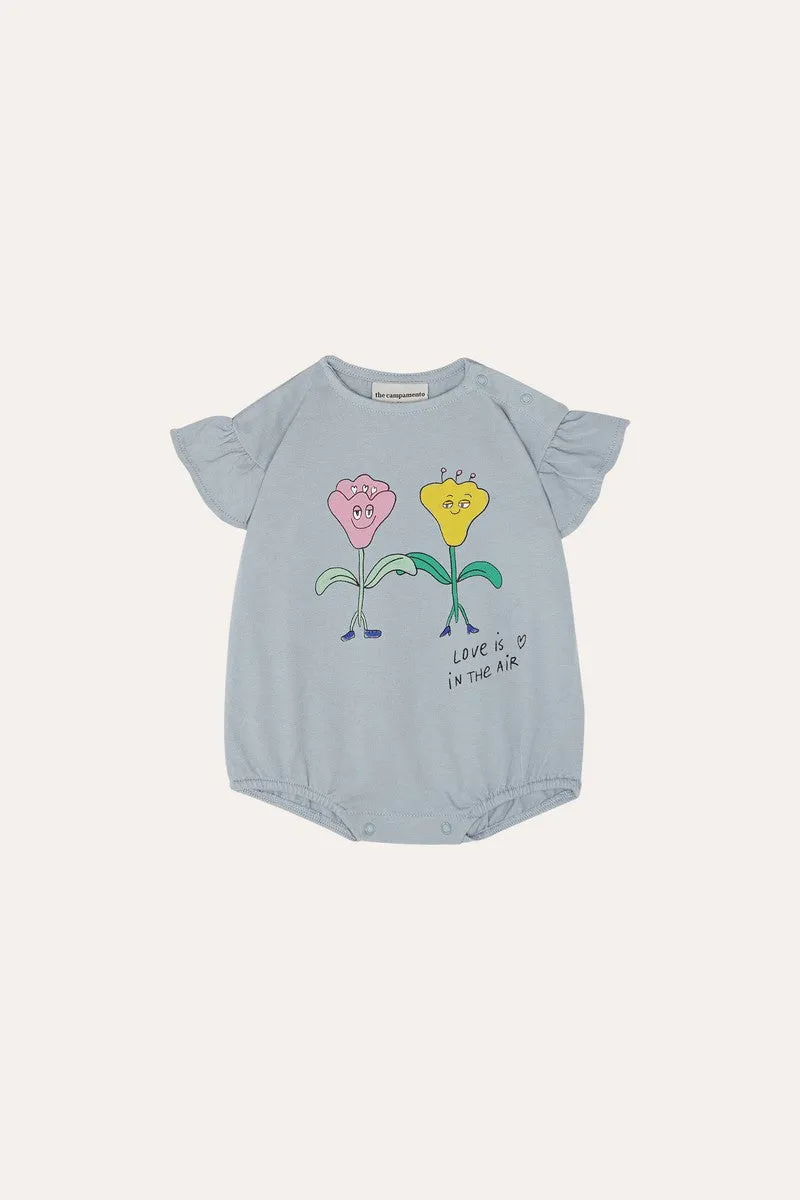 THE CAMPAMENTO BLUE LOVE IS IN THE AIR ROMPER