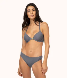 The Front Close T-Shirt Bra: Smoke
