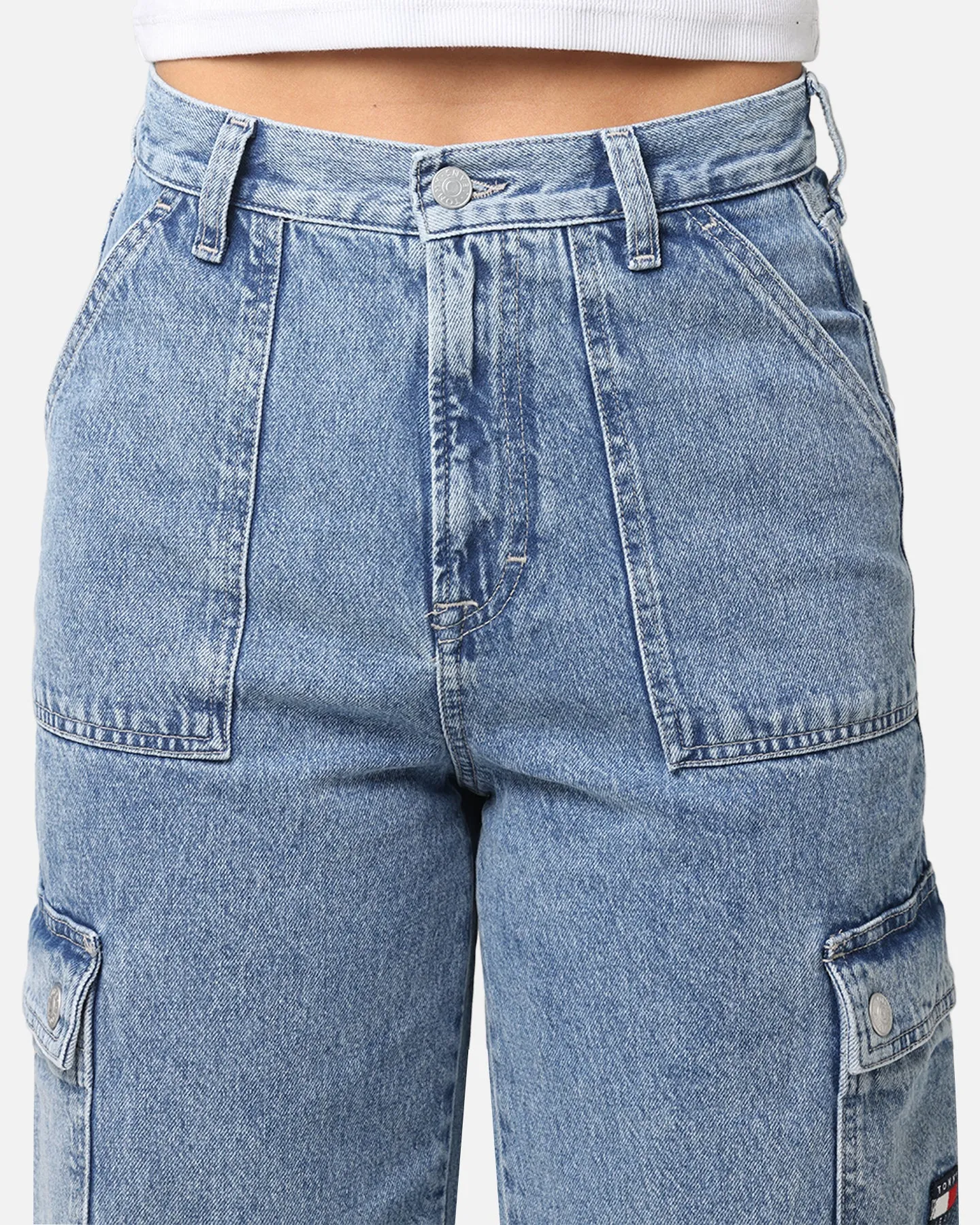 Tommy Jeans Women's Claire High Utility Jeans Denim Medium Blue