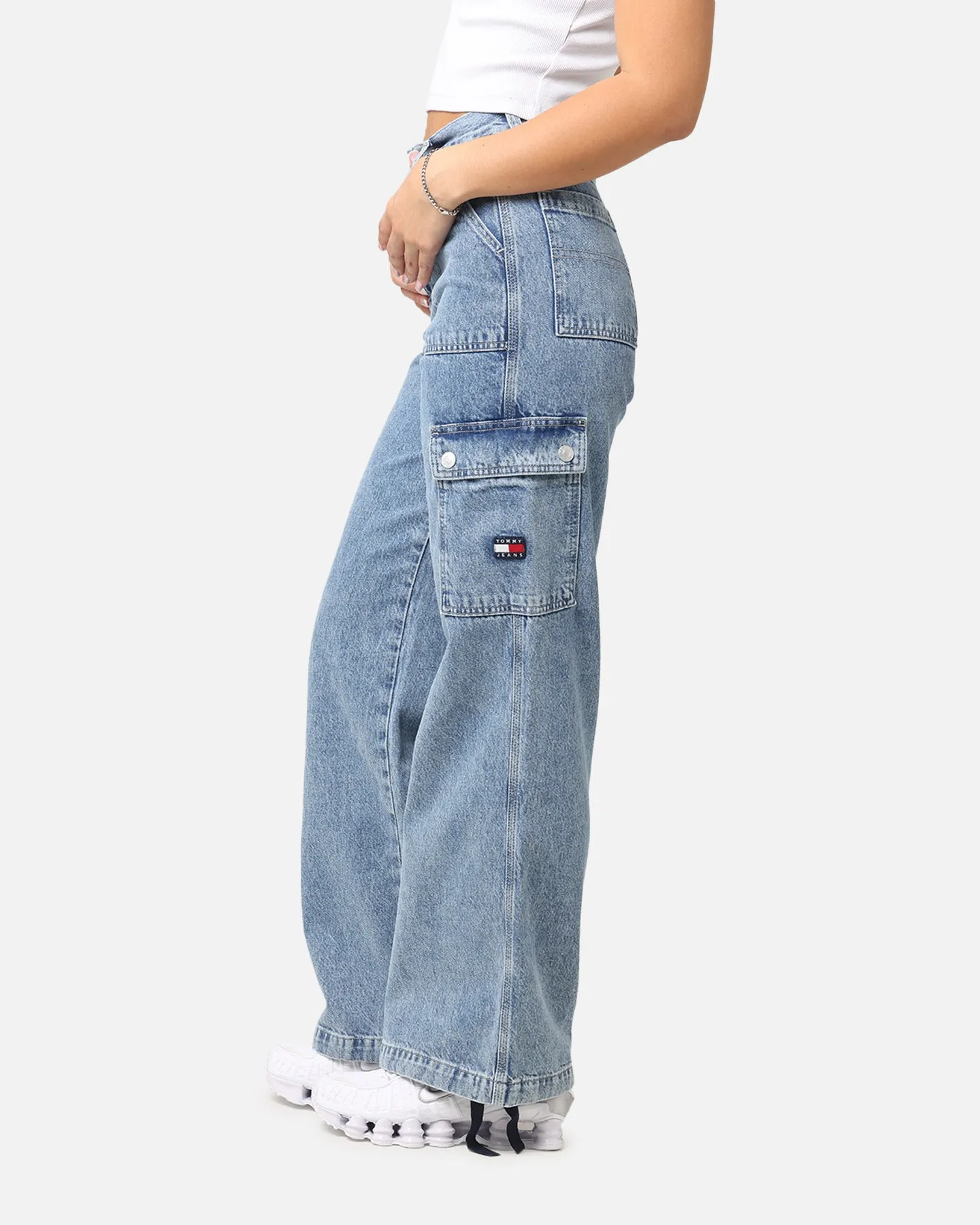 Tommy Jeans Women's Claire High Utility Jeans Denim Medium Blue