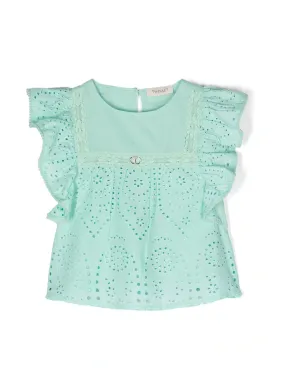 TWINSET Girl's Short-sleeve T-shirt with lace-231GJ2QAB