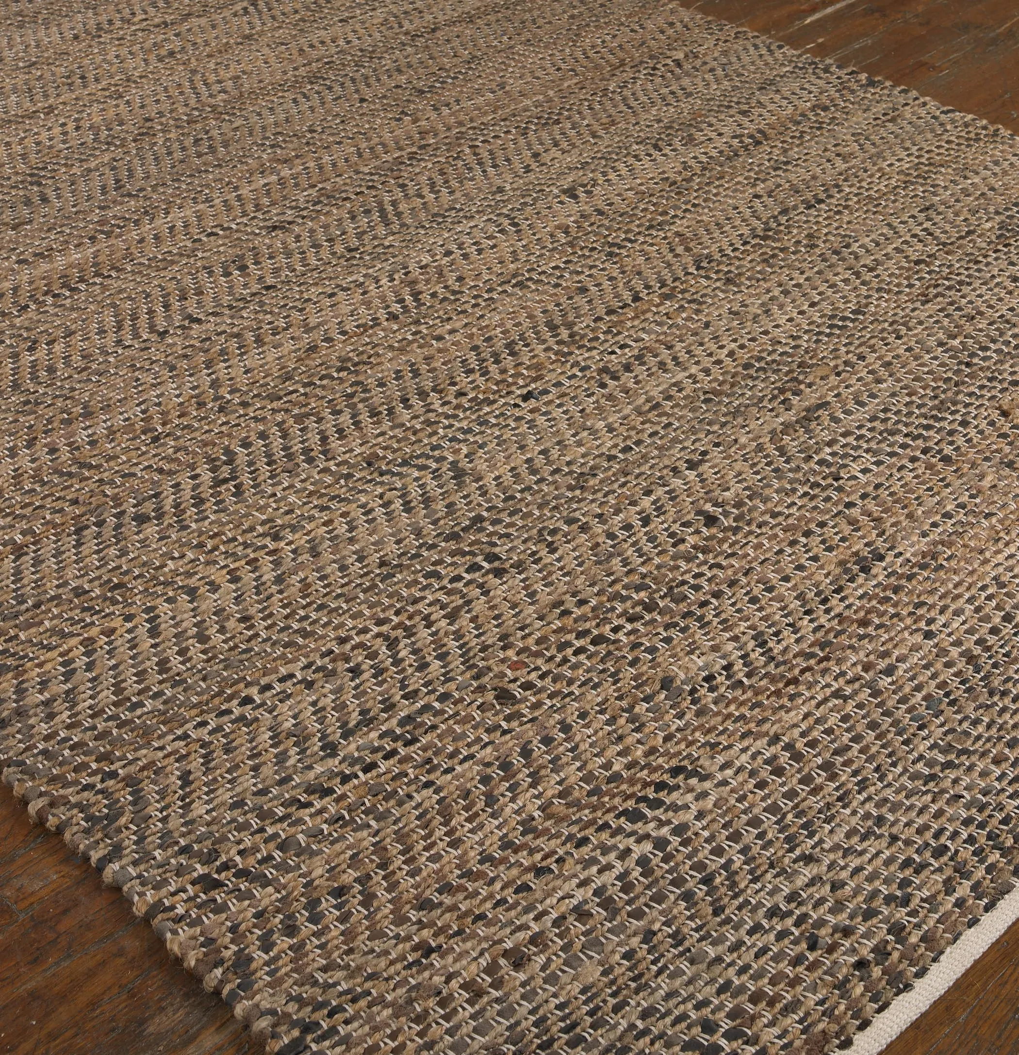 Uttermost Tobais 5 X 8 Rescued Leather & Hemp Rug
