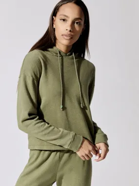Vintage Fleece Gem Hoodie - Basil With Jade