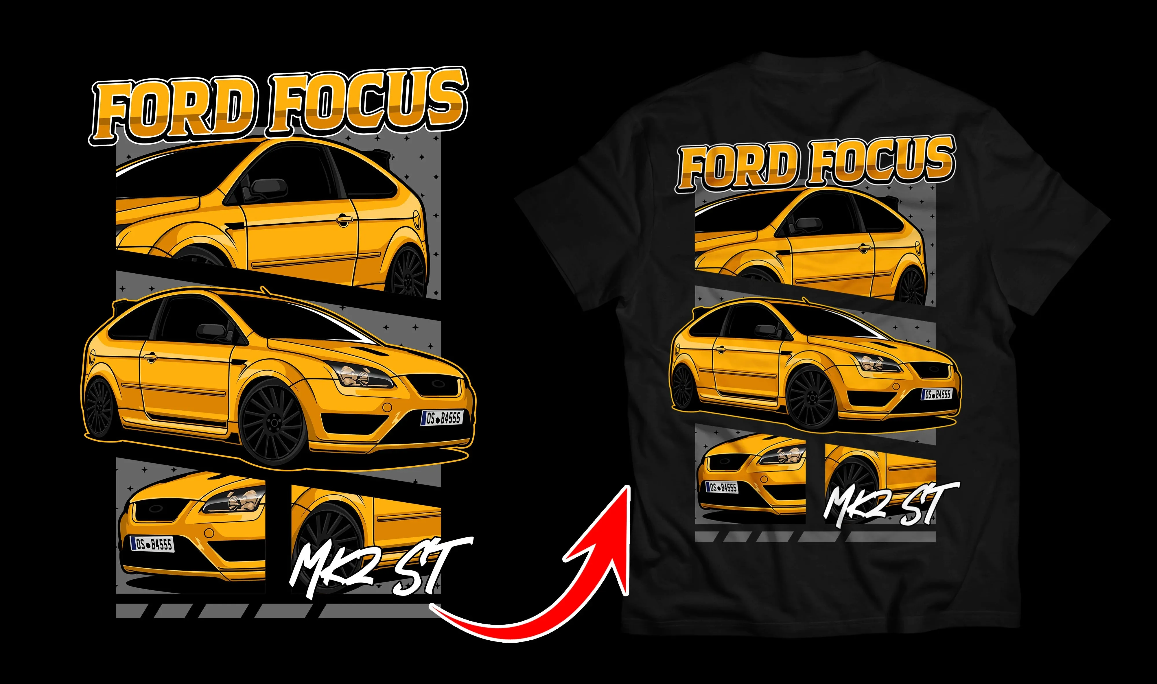 We Make a Design With Your Car Pictures!  Includes 1 T-Shirt or Hoodie!
