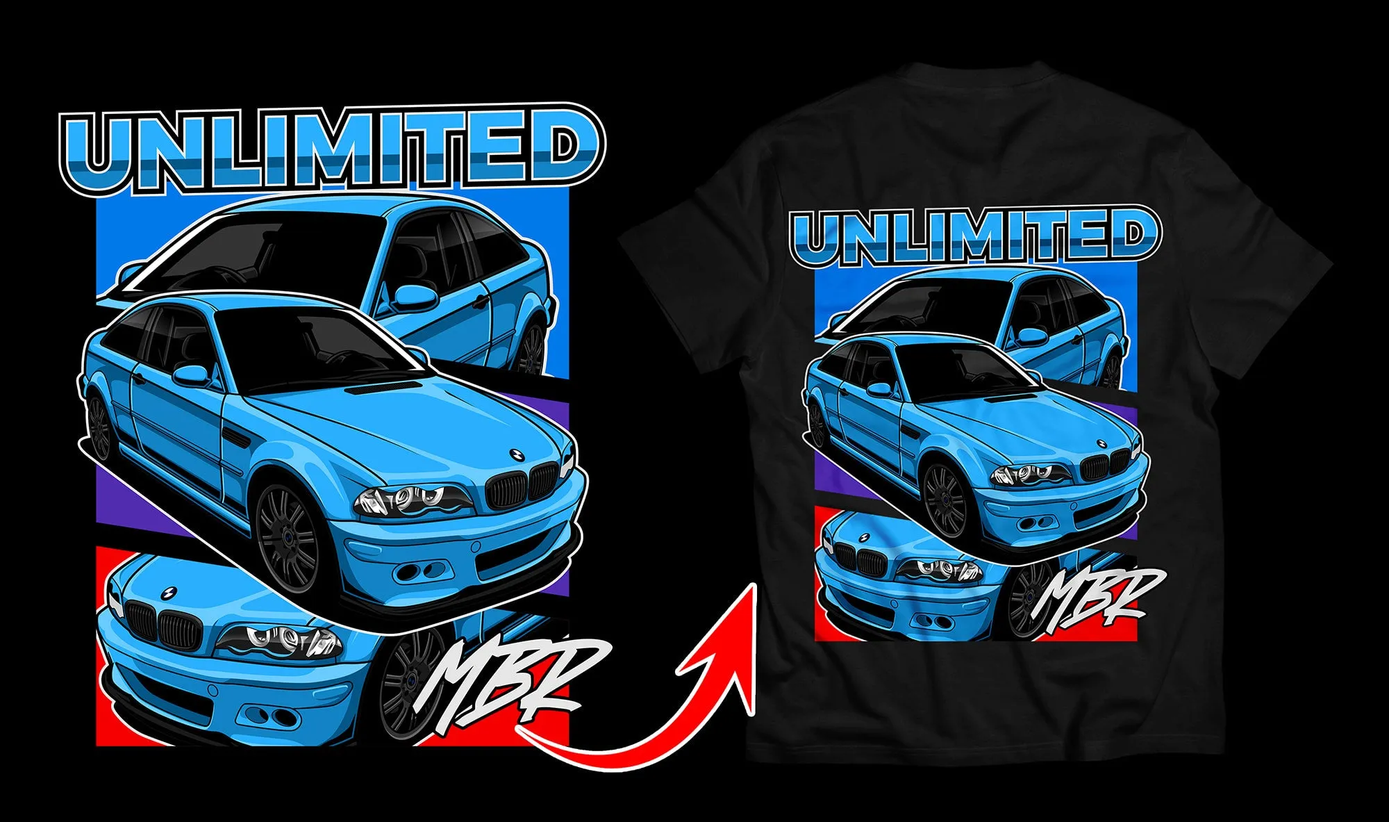 We Make a Design With Your Car Pictures!  Includes 1 T-Shirt or Hoodie!
