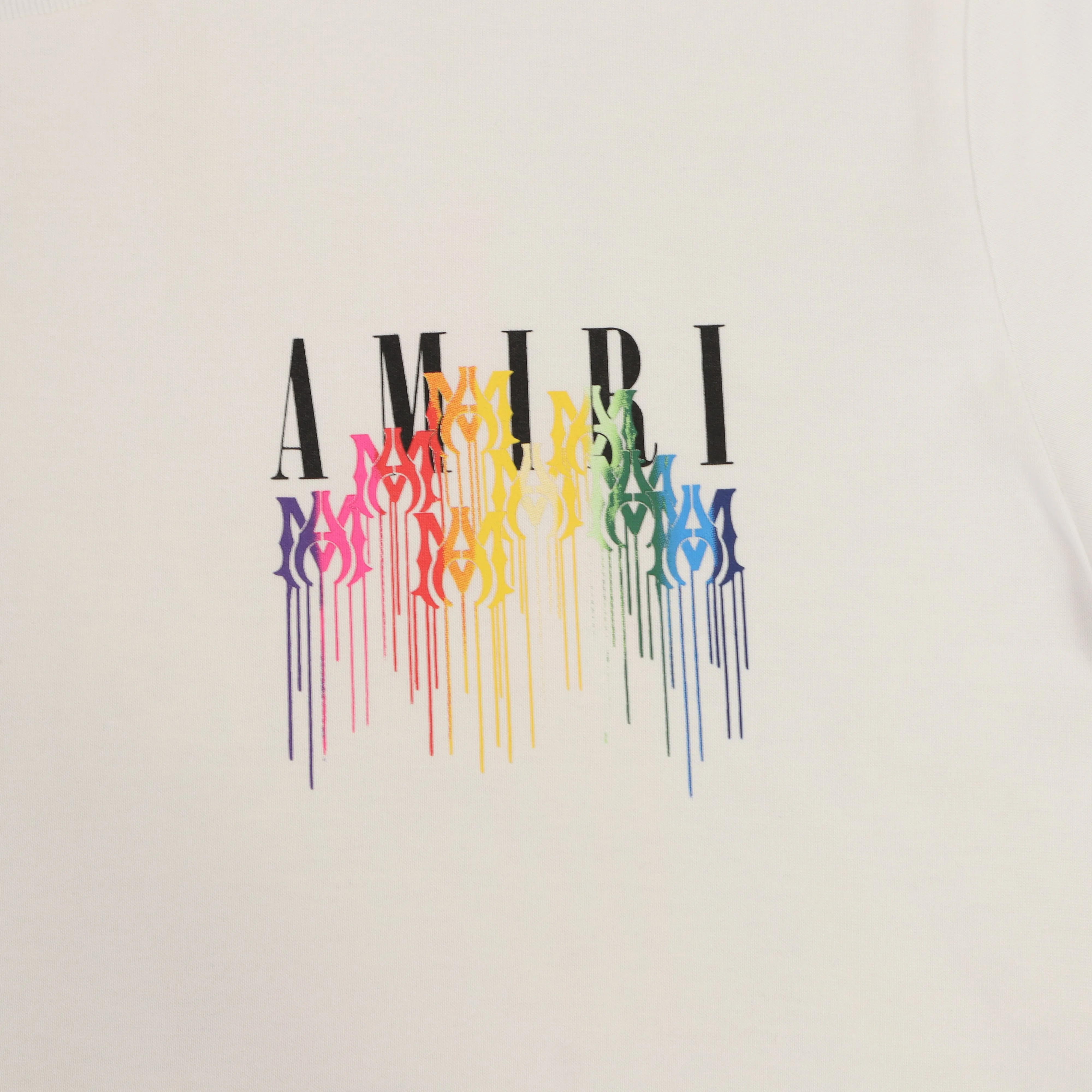 White AM Paint Drip T-Shirt.