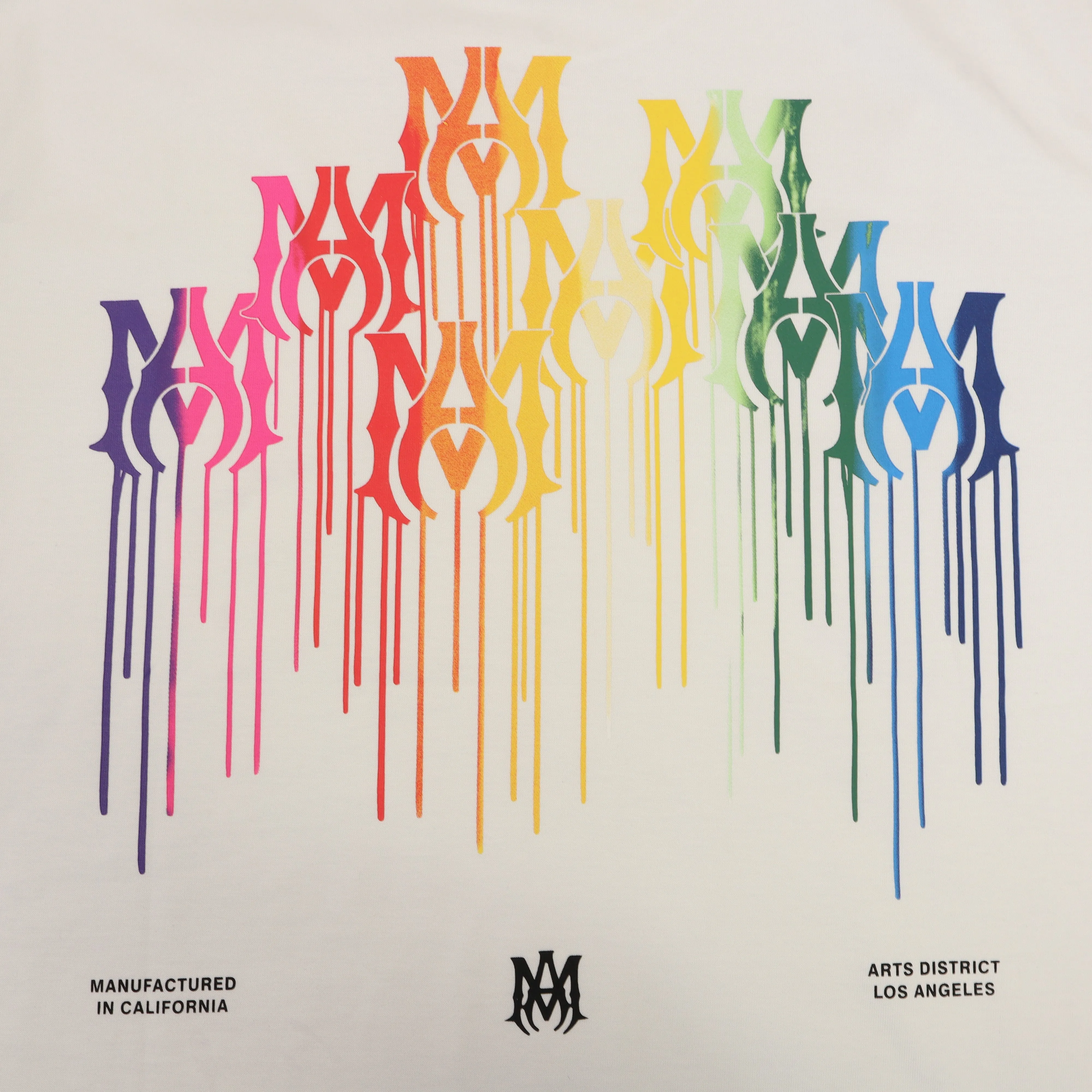 White AM Paint Drip T-Shirt.