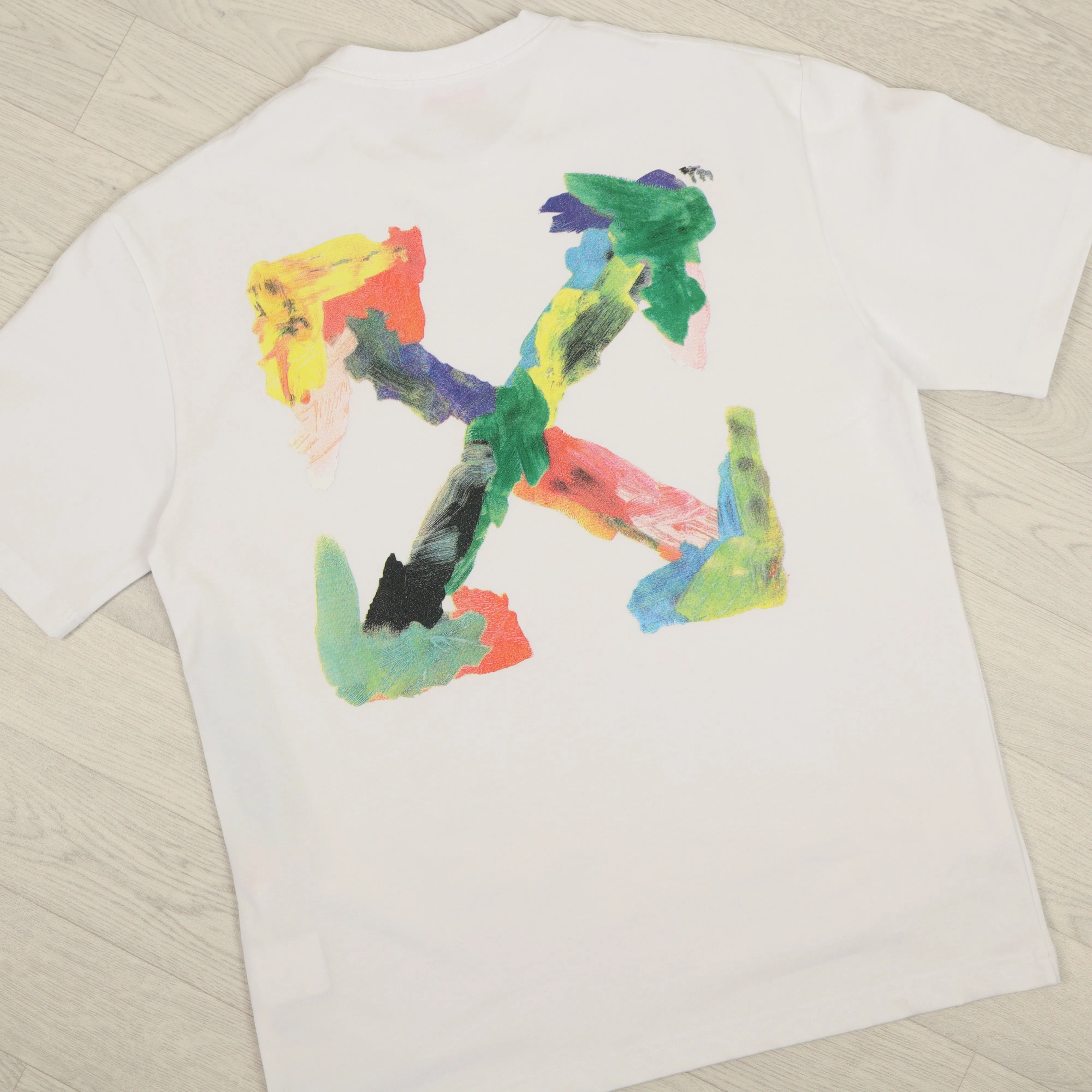White Brush Stroke Arrows T-Shirt