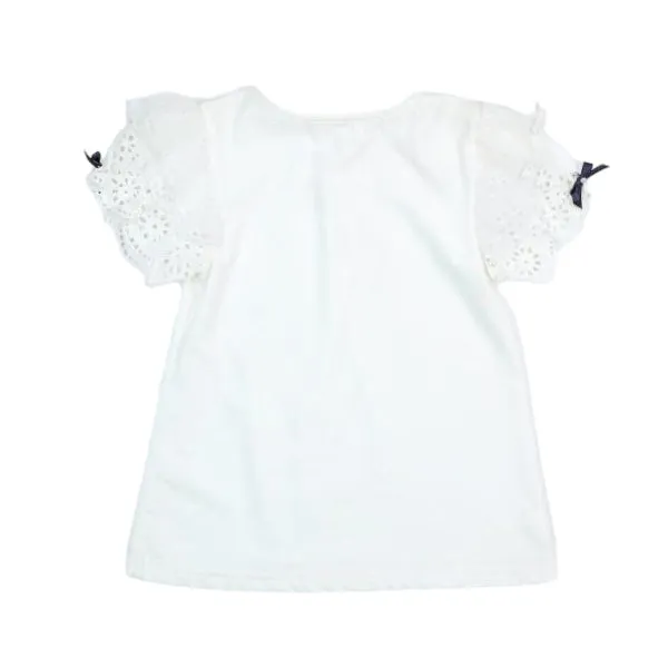 White Ruffle Sleeves tee