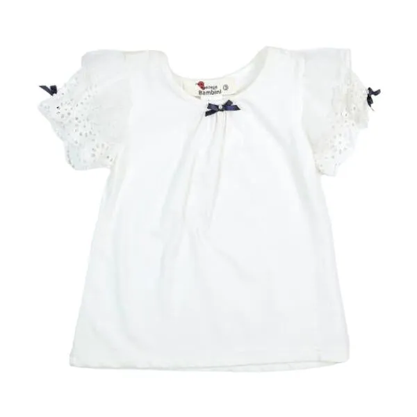 White Ruffle Sleeves tee