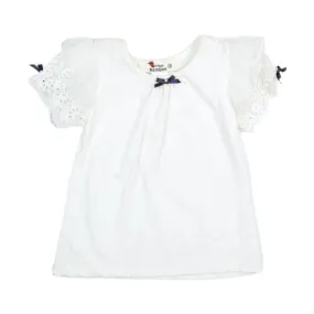 White Ruffle Sleeves tee