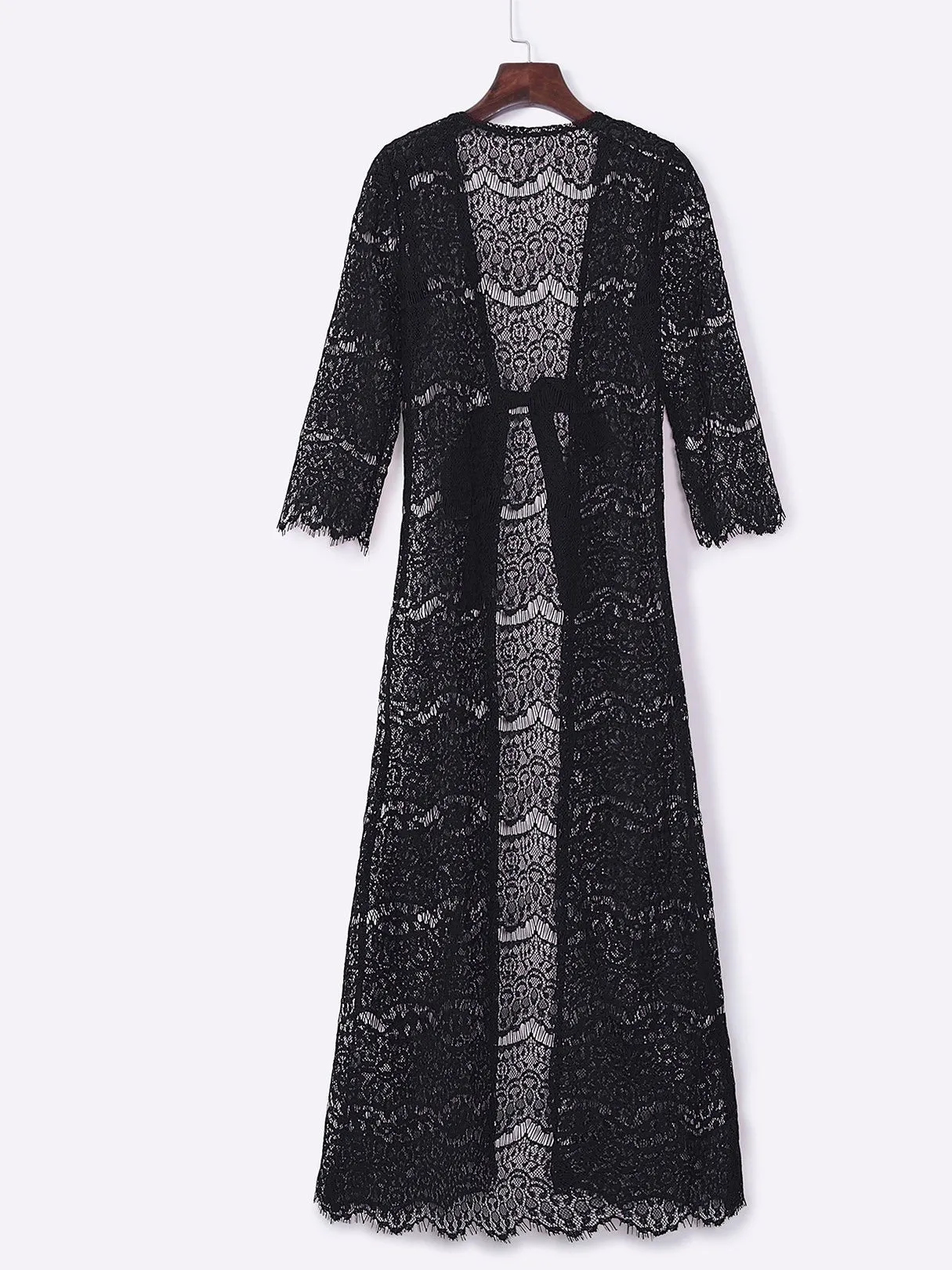 Wholesale Long Sleeve Lace Eyelash Hem Overall