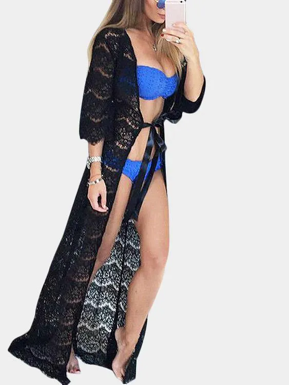 Wholesale Long Sleeve Lace Eyelash Hem Overall